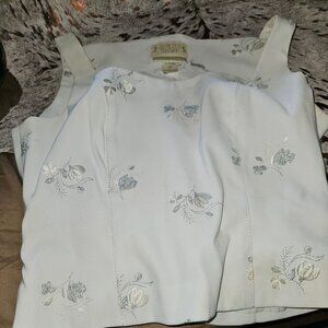 Cache Top and Skirt Silver Metallics